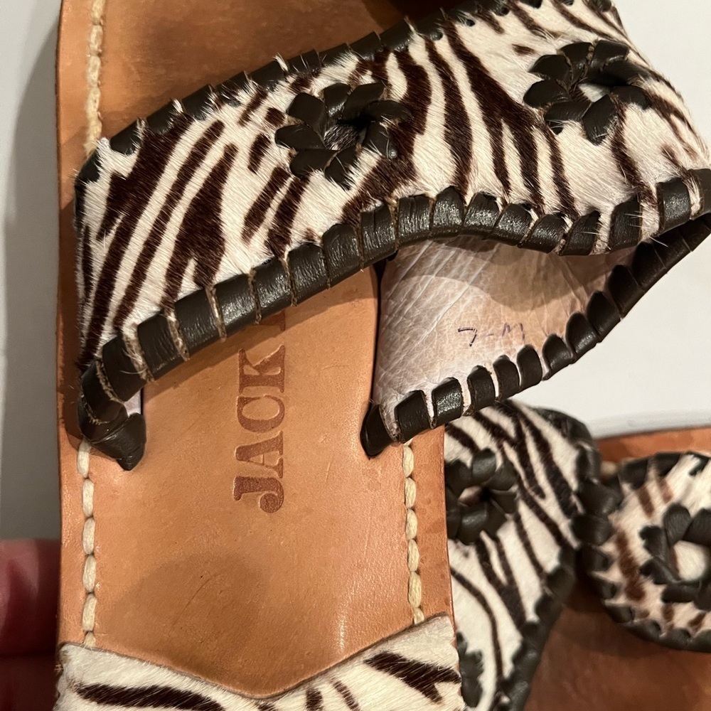 Jack Rogers Zebra Print Sandals 7m - Picture 6 of 6